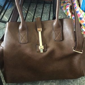 Brown leather purse
